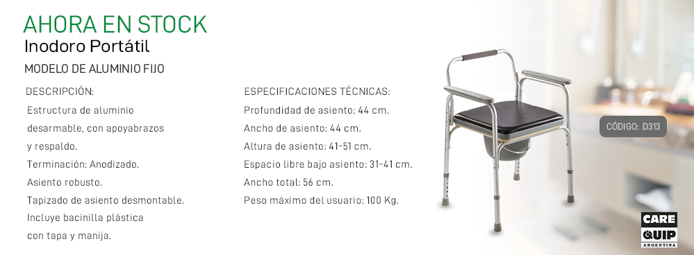 AHORA EN STOCK: INODORO PORTATIL FIJO