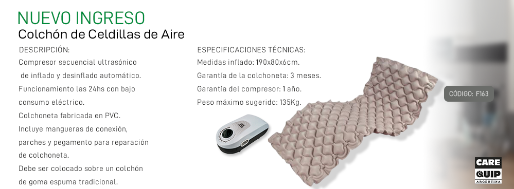 NUEVO INGRESO: COLCHON DE CELDILLAS DE AIRE
